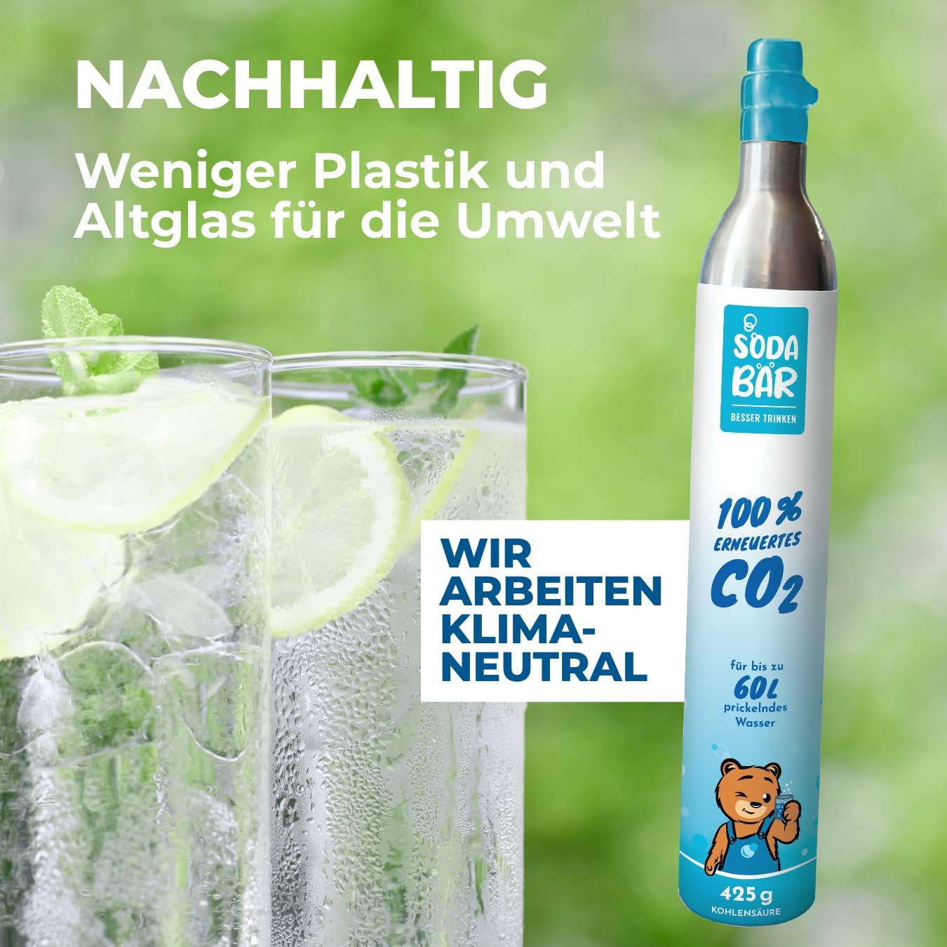 Handige CO2-cilinders voor bruiswater